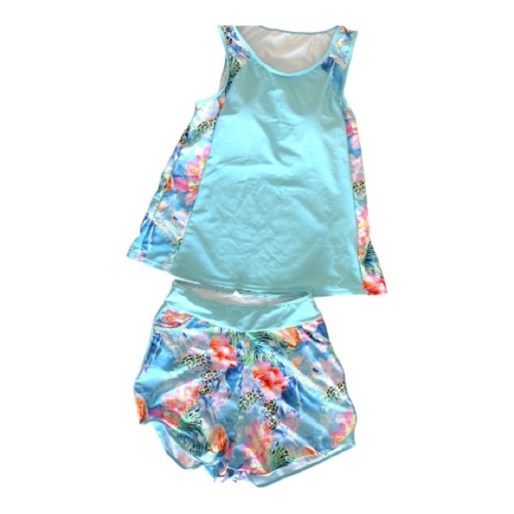 Tropical Aqua Tankini, 2-Piece, NIB